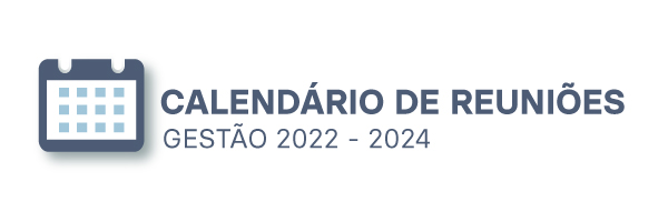 Ilustração de calendário e ao lado a escrita: CALENDÁRIO DE REUNIÕES 2022-2024